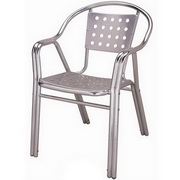 Salinas Aluminum Chair with Solid Seat